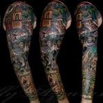 Tattoos - Zombie Pet Cemetery Coverup Sleeve Spread  - 111839